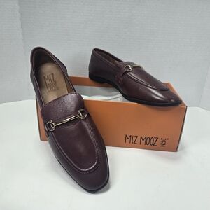 Miz Mooz Women's Burgundy Paulina Bordeaux Leather Loafers Size EU 39 US 8.5